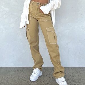 White Fox Keep on Moving Cargo Pants - Sand